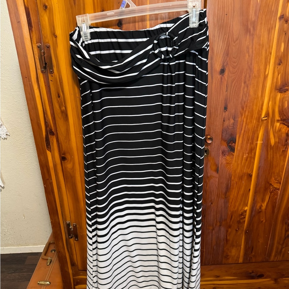 Robert Louis Black and White Maxi Skirt